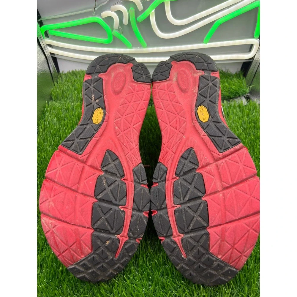 The North Face Ultra Smooth Mens 8.5 Grey Red Running Shoes C574 Vibram Pebax